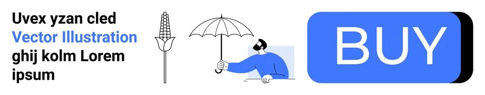 Clean User Interface Design Featuring Shopping Theme and Purchase Button Text Stock Illustration