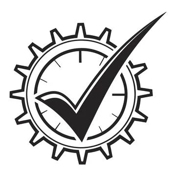 Clean Vector Check Mark Icon for Confirmation Stock Illustration