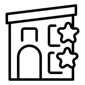 Clean vector illustration of a starry building facade Ilustración de archivo