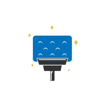 Clean vector logo icon design template illustration Stock Illustration