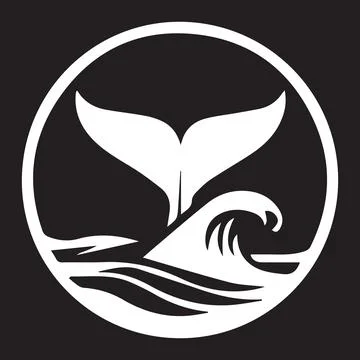 Clean vector whale icon. Stock Illustration