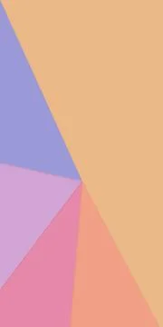 A clean vertical composition of intersecting pastel polygons in peach, lave.. Stock Illustration