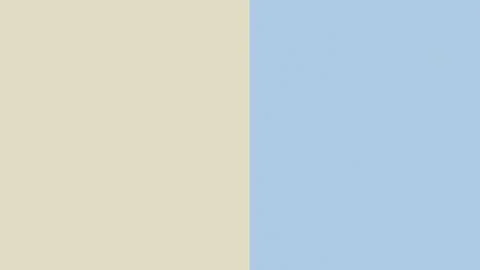 A clean vertical split pairs warm cream with muted blue, creating a balance.. Ilustração Stock