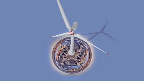 Clean vs dirty energy. Wind turbines against fuel coal power plant. Sustain.. Stock Footage 231484794