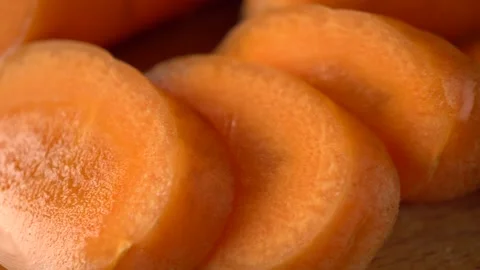 Clean washed raw cut carrots Stock Footage 139964529