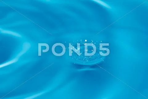 Clean water and water bubbles in blue Stock Illustration