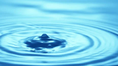 Clean water and water drops in slow motion Видео 24587916