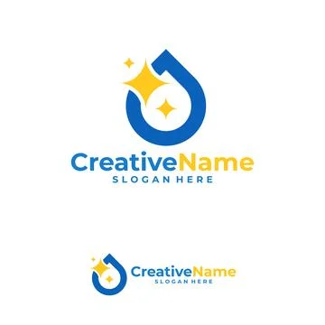 Clean water logo design vector template, Creative clean water drop logo con.. 库存插图