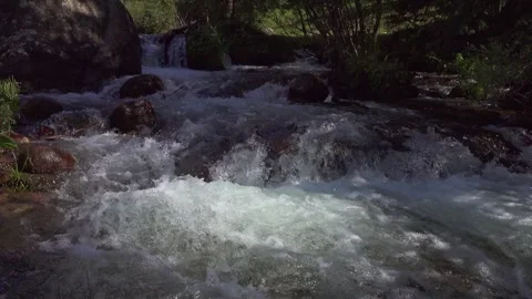 Clean water of a mountain river. Stock Footage 250306899
