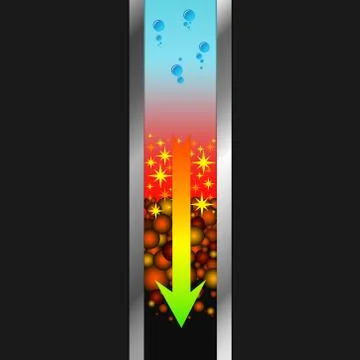 Clean water pipe concept Stock Illustration