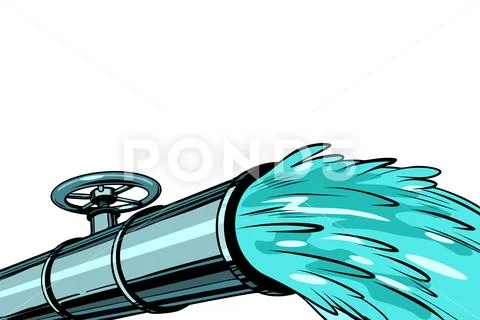 Clean water pipe for irrigation and drinking Stock Illustration