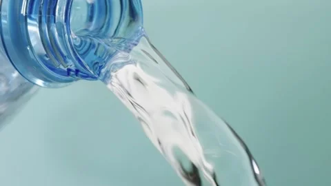 Clean water pours from the bottle Stock Footage 150646747