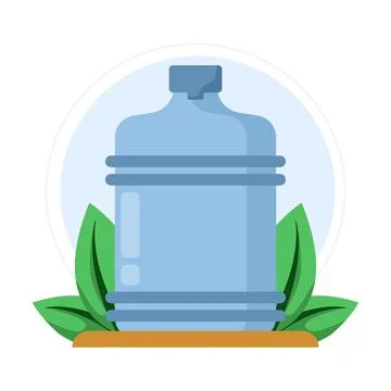 Clean water service concept. Bottle with clean water. Stock Illustration