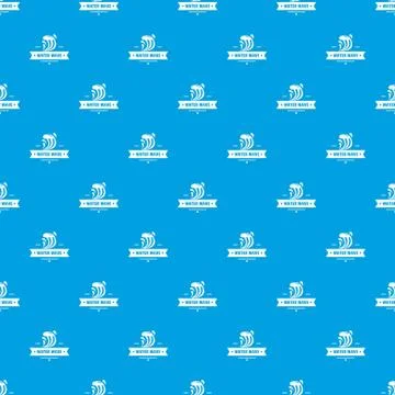 Clean wave water pattern seamless blue Stock Illustration
