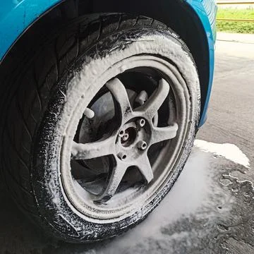 Clean the wheels Stock Photos