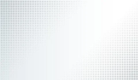 Clean white background with modern grey halftone dot pattern for creative Stockillustratie