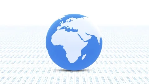 Clean white blue earth planet and business chart data animation 스톡 동영상 332814924