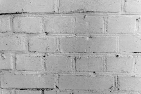 Clean White brick wall background close up Stock Photos