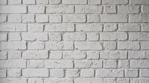 Clean White Brick Wall Texture Background. Stock-Fotos