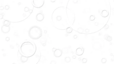 Clean white bubble background floating translucent circles, subtle shadows, airy Stock-Footage 340412661