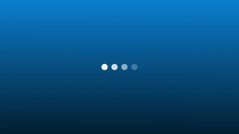 Clean white circular dots loading animation on blue gradient background. Stock Footage 337951252