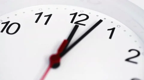Clean White Clock Timelapse 4K Stock Footage 50238370