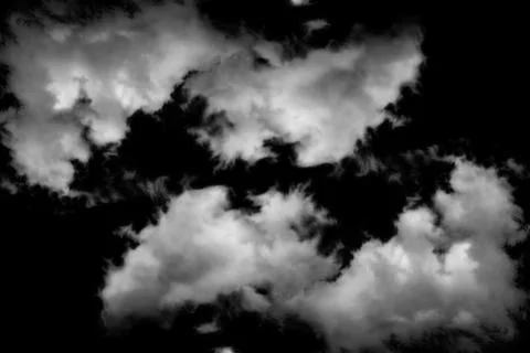 Clean white cloud transparent backgrounds special effect 写真素材