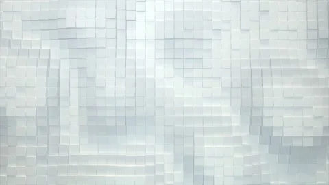 Clean White Cubes Wall 109 4K Stock Footage 274811457