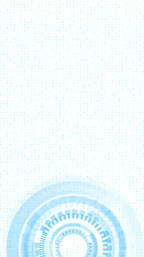 Clean white cyan HUD background dotted texture, circular interface graphics, spa Stock Footage 340556132