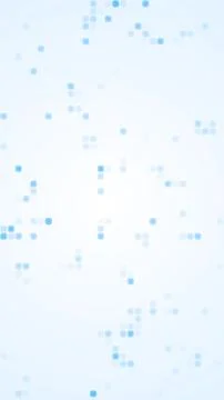 Clean white digital background with soft blue pixel squares, minimal techno.. 库存插图