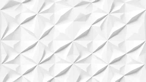 Clean White Geometric Low Poly Surface Animation Video stock 305018494
