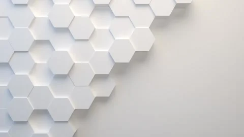 Clean White Hexagon Background Stockbeeldmateriaal 297315414