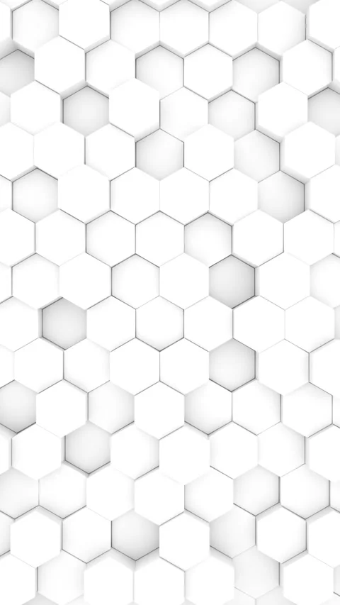 Clean White Hexagonal Pattern Loop – Minimal Tech Background Animation Stock Footage 305908067