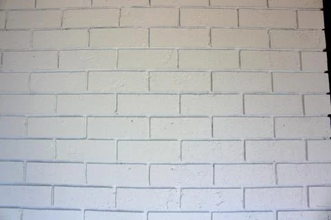 A clean white-painted brick wall Stock Photos