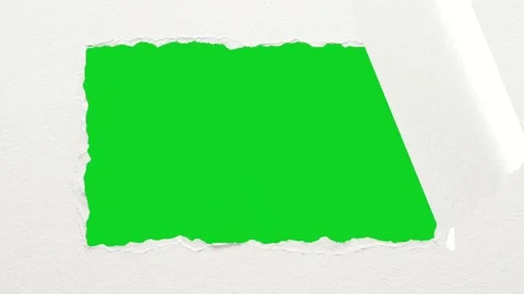 Clean white paper peeling vertical square revealing animated on green screen Stock Footage 335216356