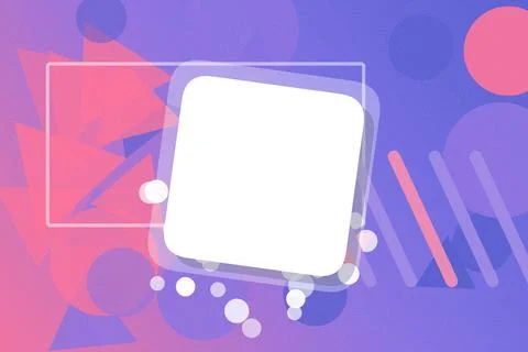 A clean white rounded square placeholder is centered within a glowing recta.. イラスト素材