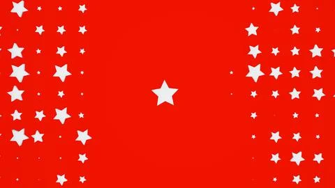 Clean white star background,red glitter stars on red background. Stock Illustration