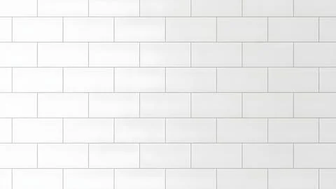 Clean white subway tile wall pattern with rectangular ceramic bricks for mo.. Fotos de archivo