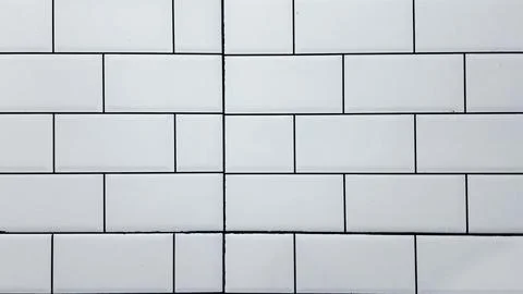 Clean White Subway Tile Wall Surface Texture Background Stock Photos