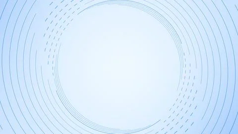 Clean white technology background with thin blue circular orbit lines and a.. Illustrazione stock