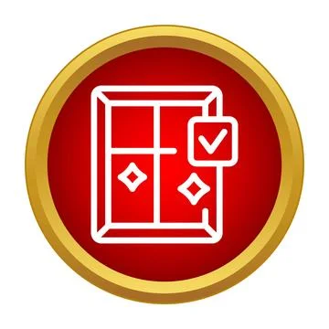 Clean window with check mark icon completing hygiene task Stock Illustration