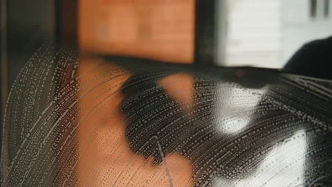 Clean Window Inside Stock Footage 135687701