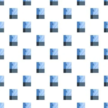 Clean window washing process reflecting shining light pattern Stock Illustration
