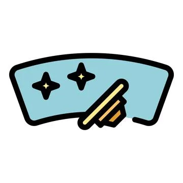 Clean windshield icon vector flat イラスト素材
