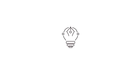Clean Workspace Display Canvas Line Icon Animation Stock Footage 346743624