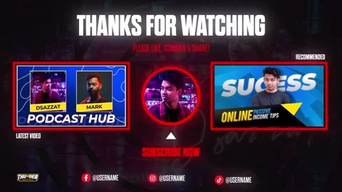 Clean YouTube End Screen Pack Stock After Effects