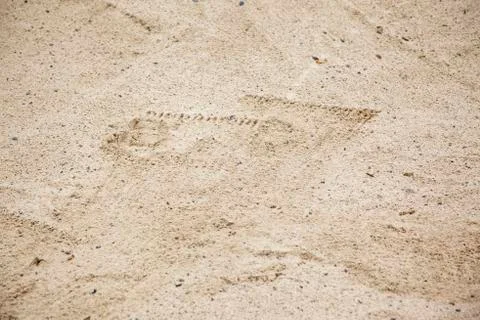 Cleaned sand trap Stock-Fotos