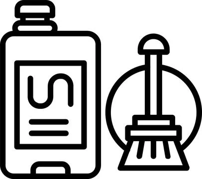 Cleaner Line Icon Design Stock Illustration