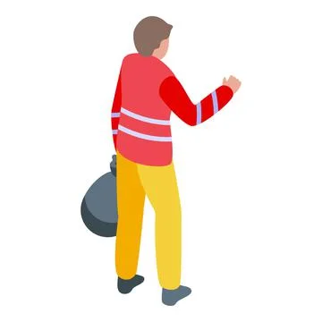 Cleaner man icon isometric vector. House service Stock Illustration