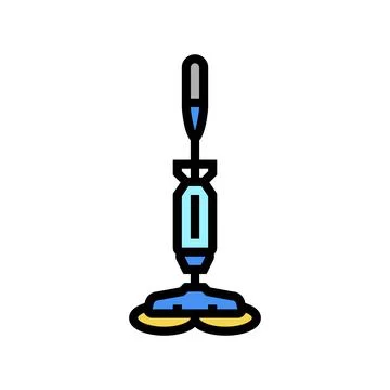 Cleaner mop accessory color icon vector illustration 스톡 일러스트